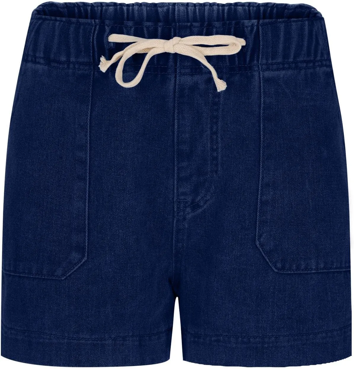 Women's Casual Fashion Denim Shorts High Waisted Short Jeans Stretchy Drawstring Elastic Waist Shorts