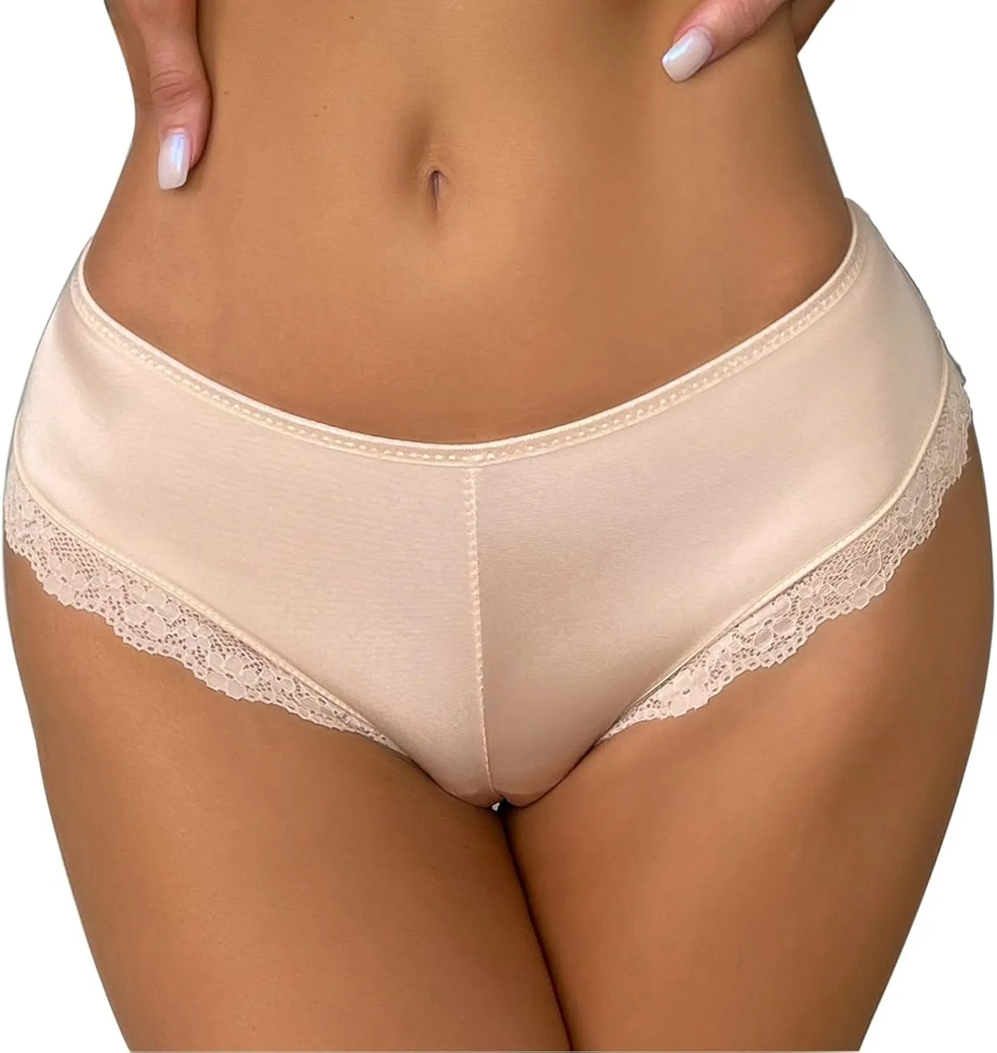 Womens Lace Thongs Underwear Sexy Ice Silk Briefs Butt Lifting Panties Cheeky Low Waist Comfor Underpants Tangas Soft