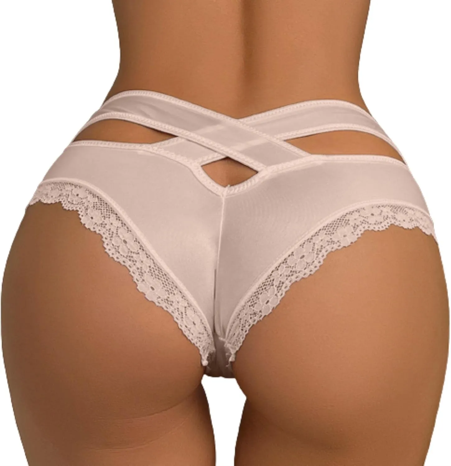 Womens Lace Thongs Underwear Sexy Ice Silk Briefs Butt Lifting Panties Cheeky Low Waist Comfor Underpants Tangas Soft