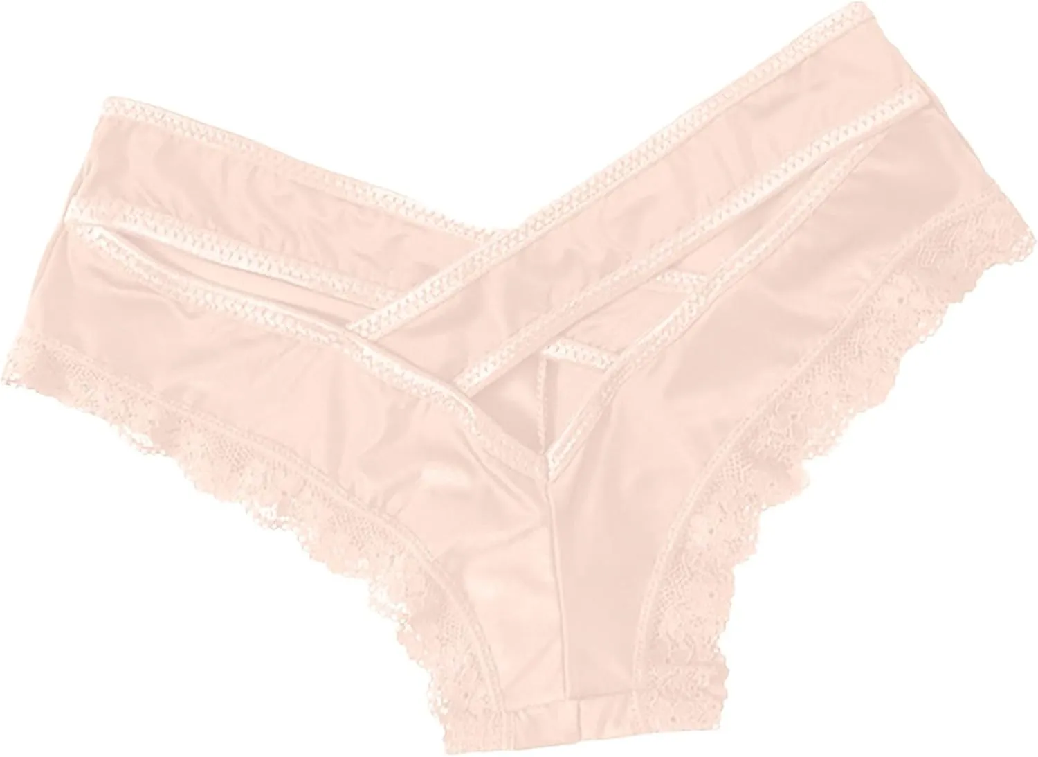 Women's Low Waist Sexy Panties Ice Silk Thongs Comfor Briefs Underwear for Women Funny Lace Breathable Hipsters Soft