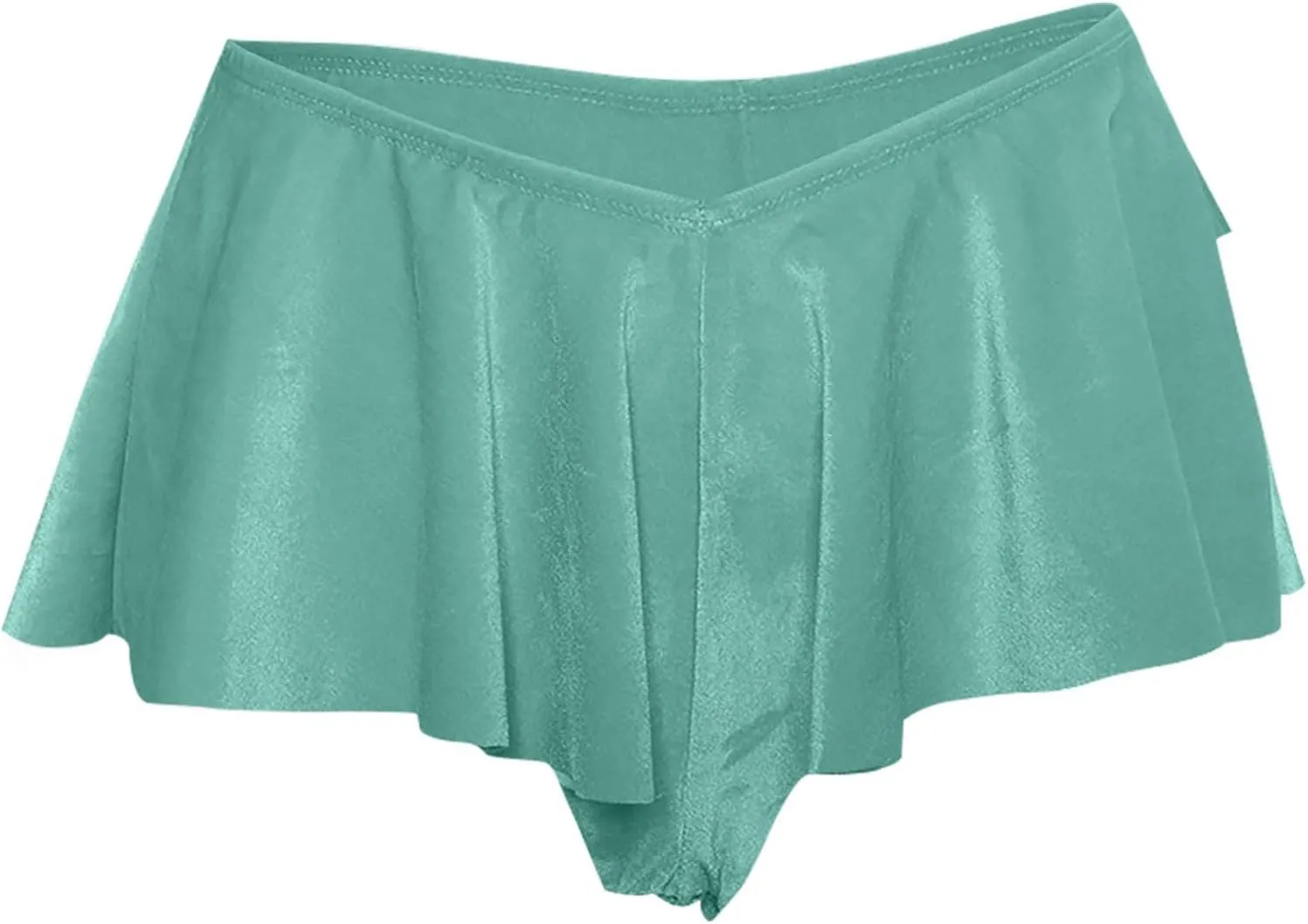 Women's Panty Underwear Fashion Solid Color Low Waist Pleated Hem Soft Comfy Shorts Skirts Boyshorts Bikini Briefs