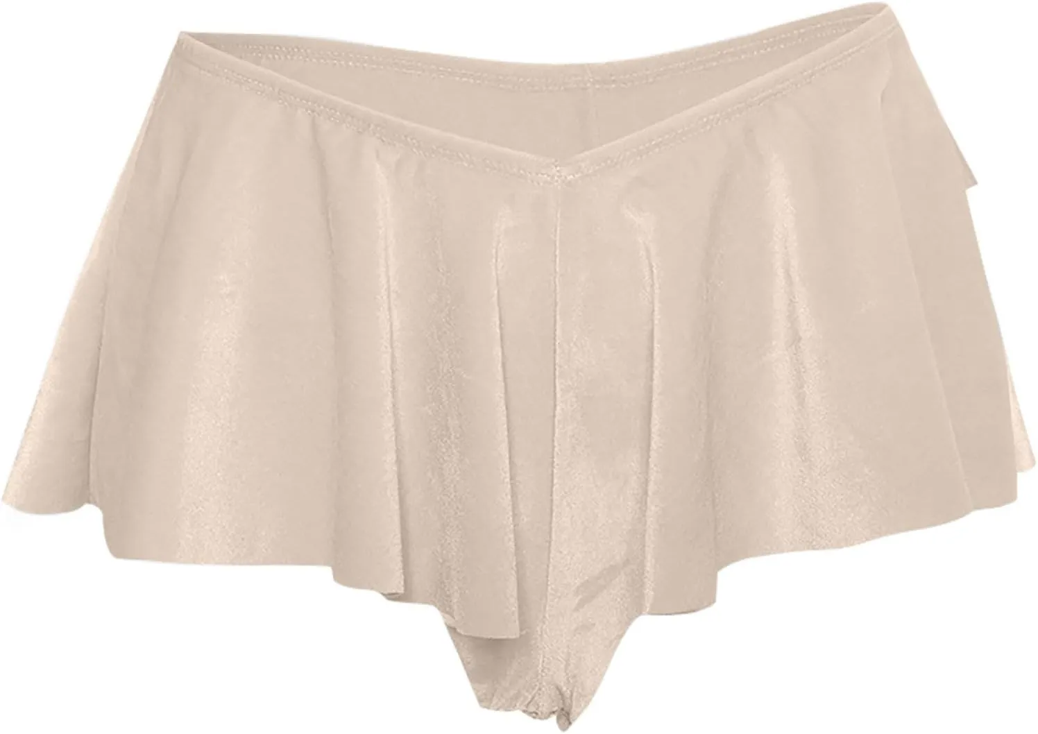 Women's Panty Underwear Fashion Solid Color Low Waist Pleated Hem Soft Comfy Shorts Skirts Boyshorts Bikini Briefs
