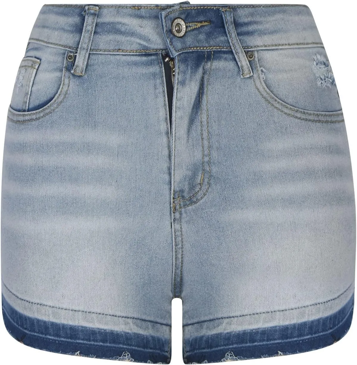 Womens Ripped Hem Jeans Shorts Summer Frayed Raw Hem Shorts Workout Sexy Stretchy Trendy Denim Shorts Short Jeans
