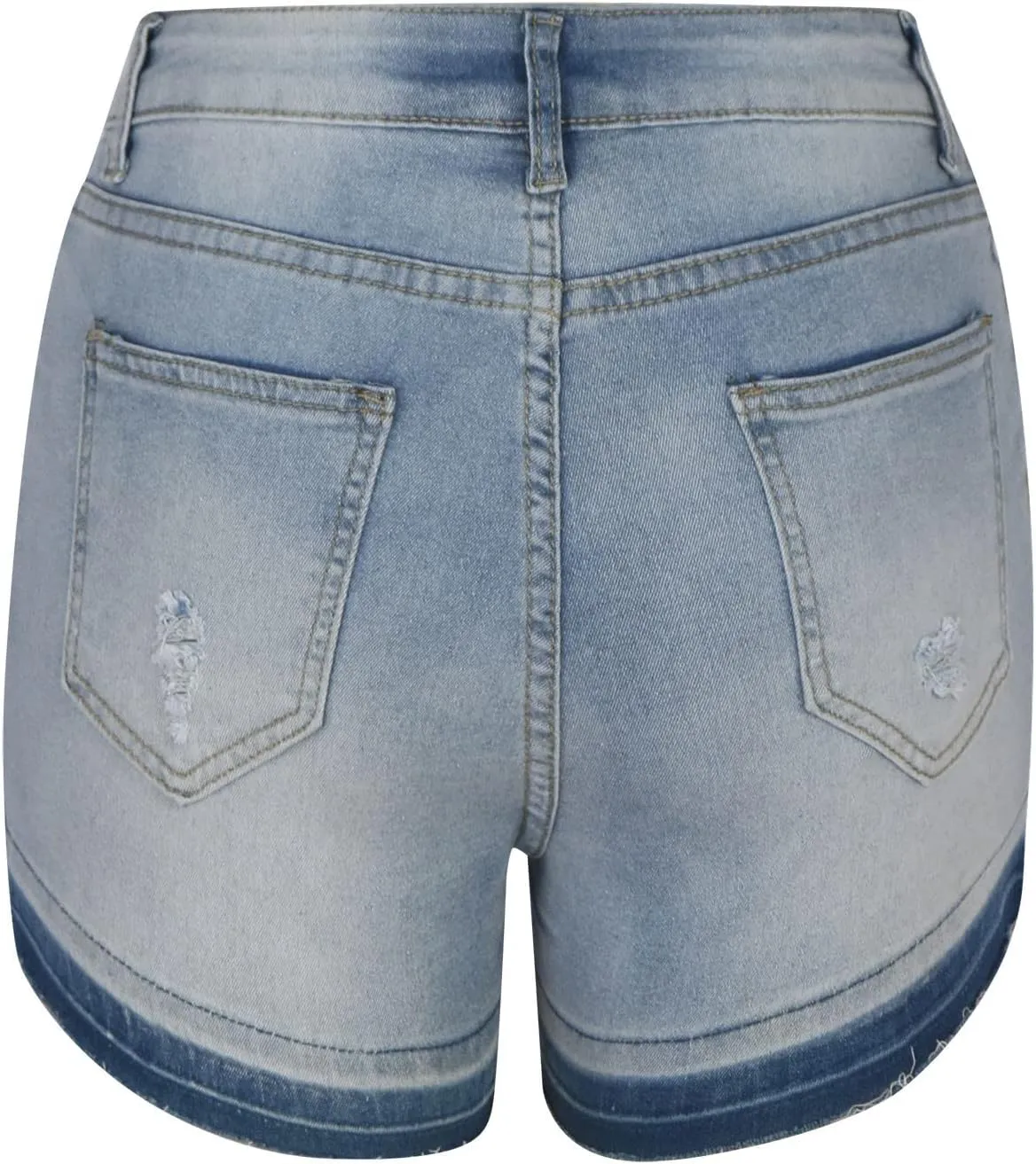 Womens Ripped Hem Jeans Shorts Summer Frayed Raw Hem Shorts Workout Sexy Stretchy Trendy Denim Shorts Short Jeans