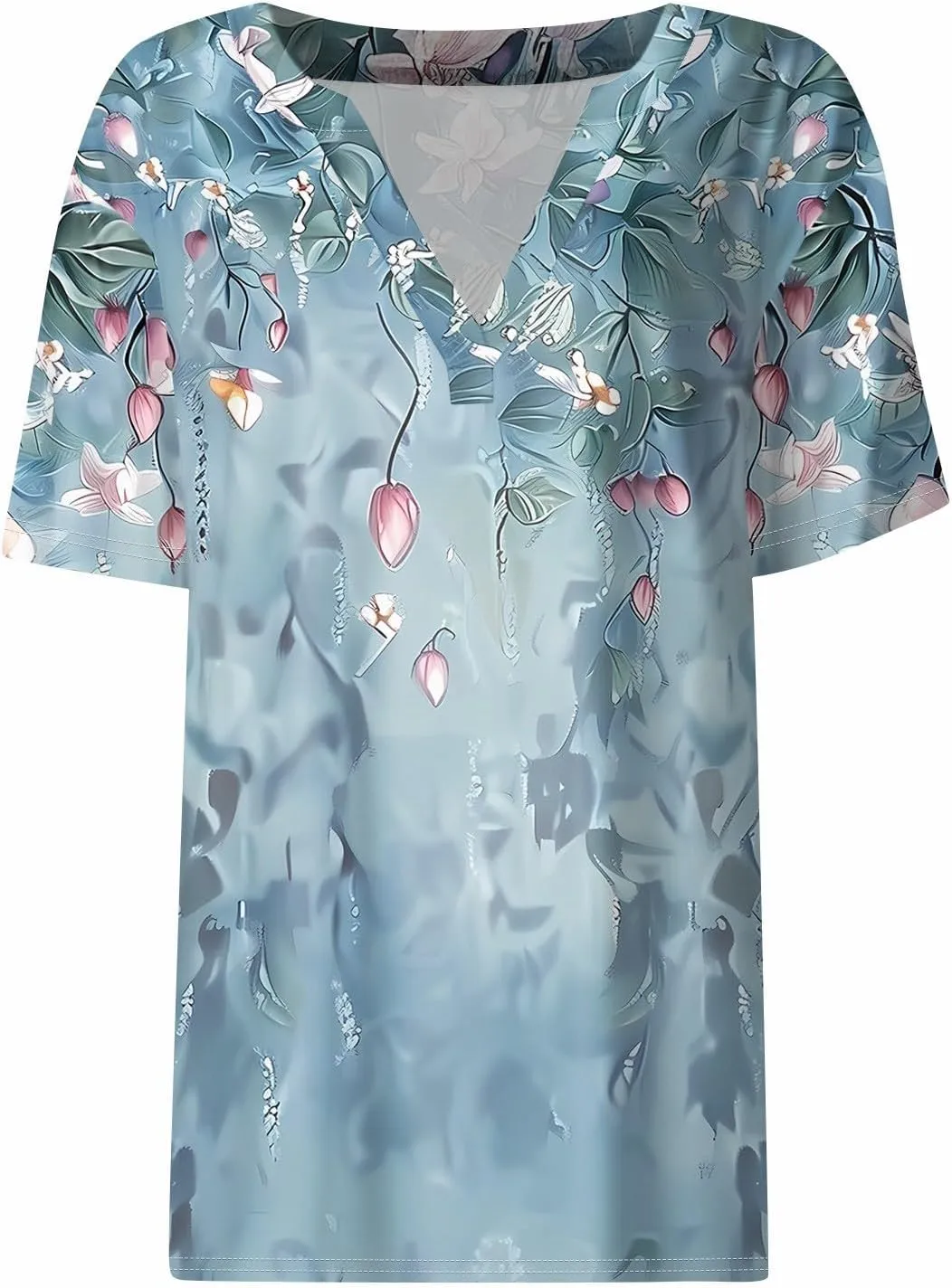Womens Tops Casual Short Sleeve V Neck T Shirts for Womens Spring Blouses for Women 2025 Trendy Summer Tops for Women 2025