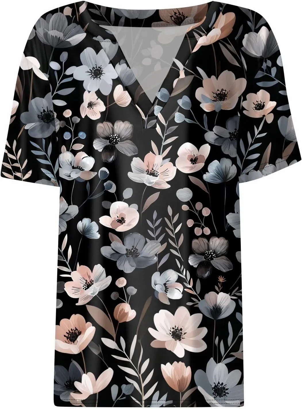Womens Tops Casual Short Sleeve V Neck T Shirts for Womens Spring Blouses for Women 2025 Trendy Summer Tops for Women 2025