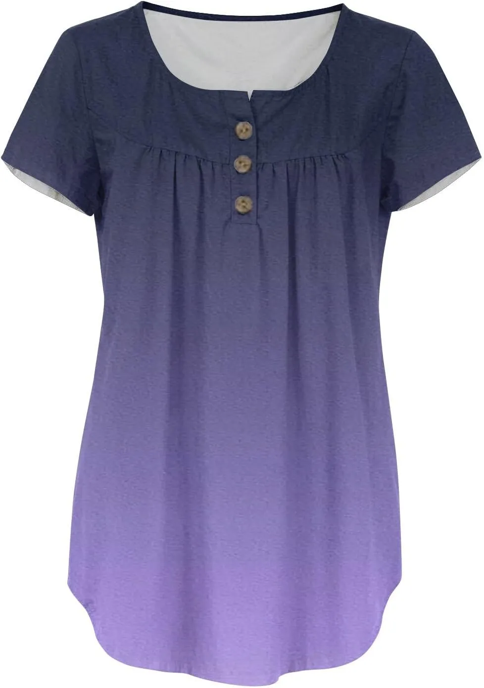 Womens Tops Short Sleeve V Neck T Shirts for Women Button Up Shirt Plus Size Blouse Basic Tees Spring Tops for Women 2025