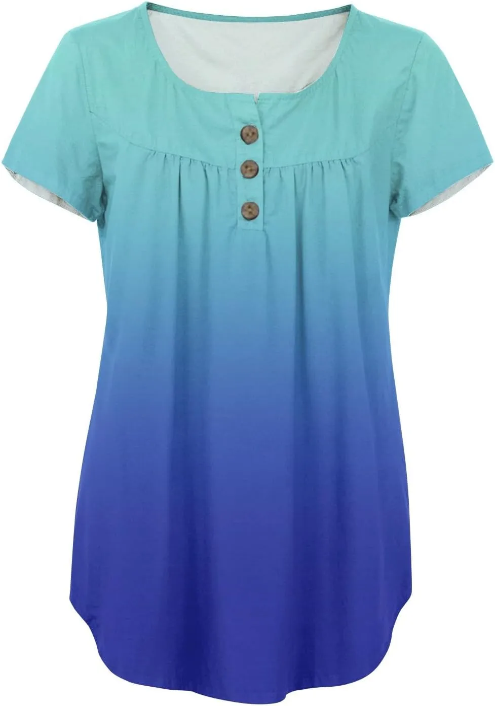 Womens Tops Short Sleeve V Neck T Shirts for Women Button Up Shirt Plus Size Blouse Basic Tees Spring Tops for Women 2025