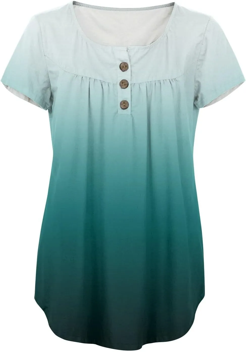 Womens Tops Short Sleeve V Neck T Shirts for Women Button Up Shirt Plus Size Blouse Basic Tees Spring Tops for Women 2025