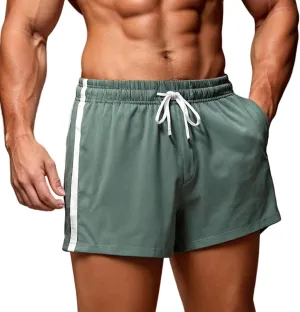 Workout Shorts for Men with Zipper Pockets Stretch Quick Dry Athletic Shorts Summer Basketball Sports Gym Running Pants