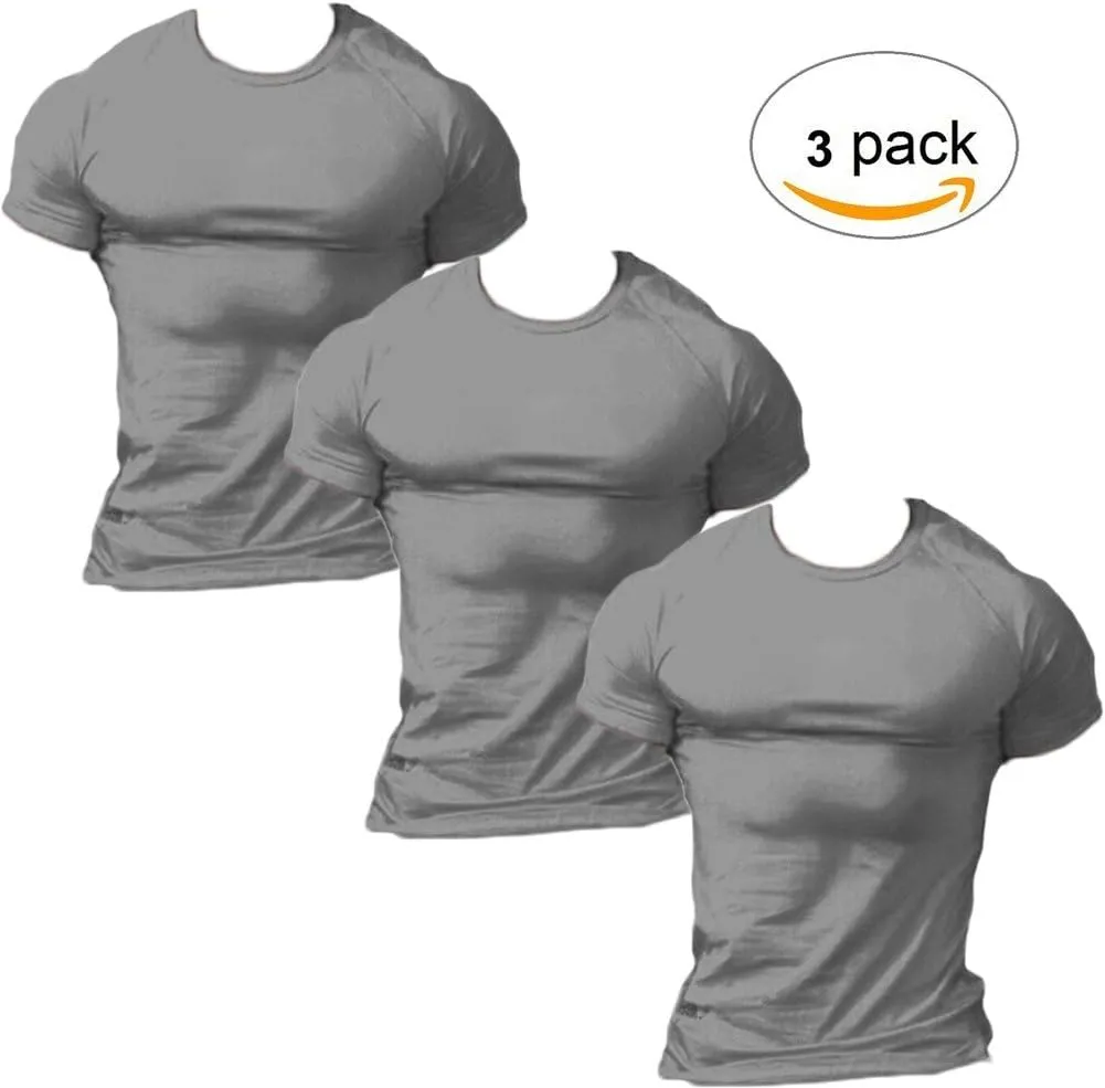 ZUEVI Men's Workout Shirts Slim Fit Athletic Bodybuilding T-Shirts Short Sleeve Tees
